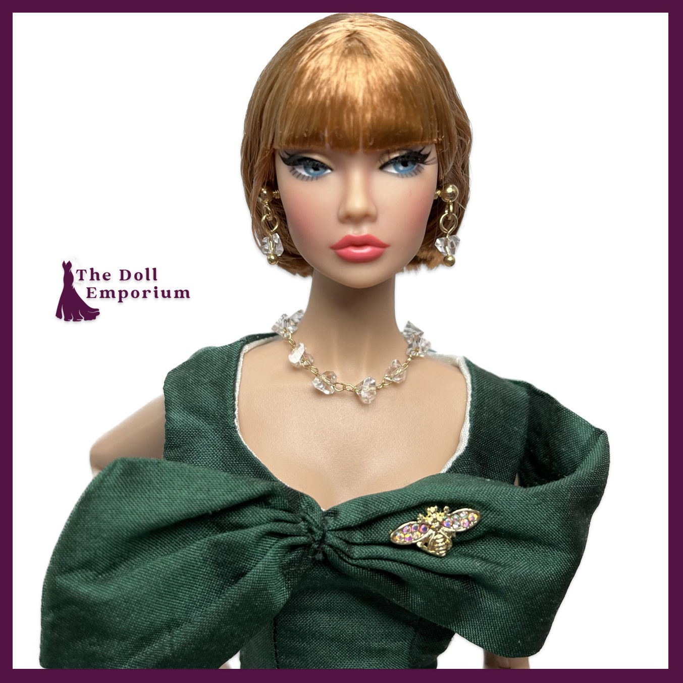 Handmade Doll Jewellery Set (2023) - Necklace And Earrings #00130