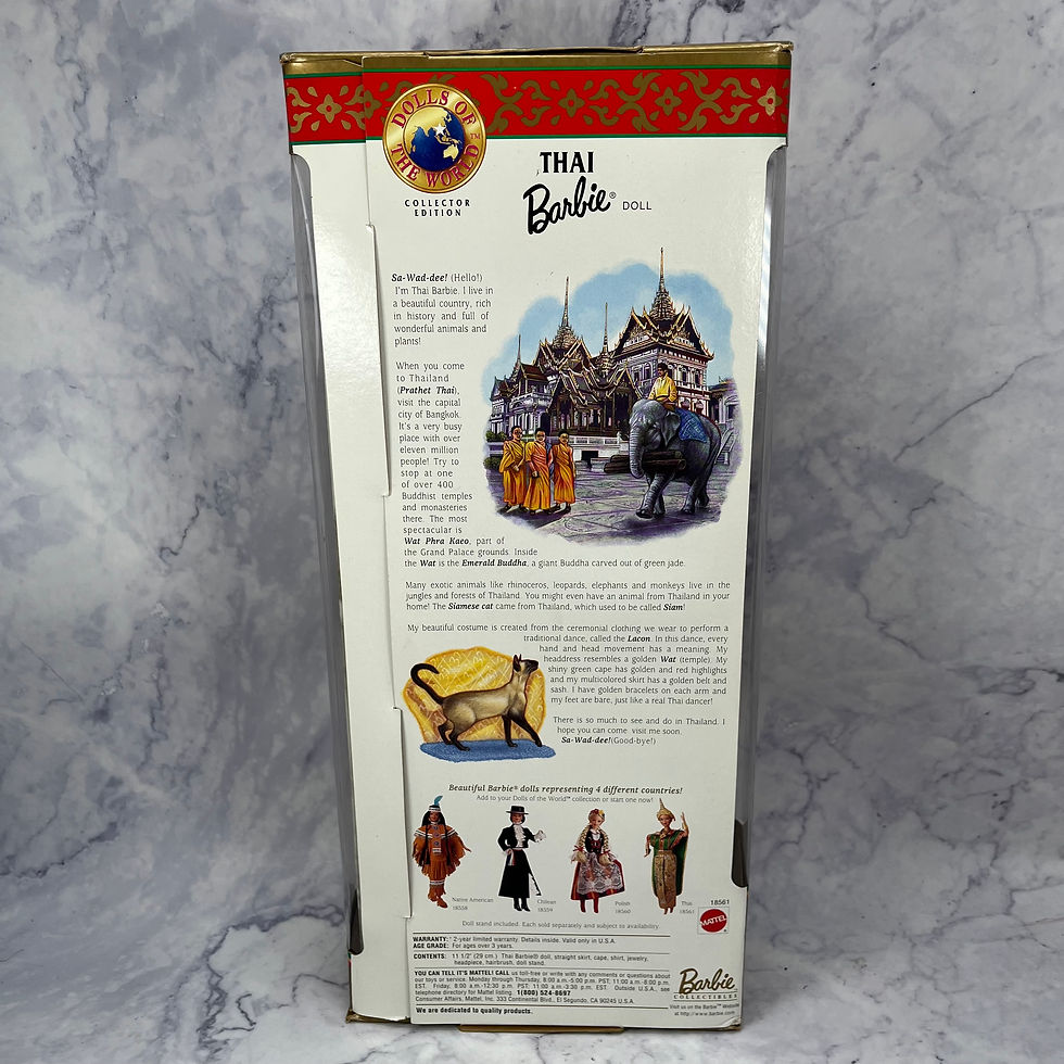 Thumbnail: Barbie (1998) - Collector Ed - Dolls of the World 'Thai Barbie', New #18561