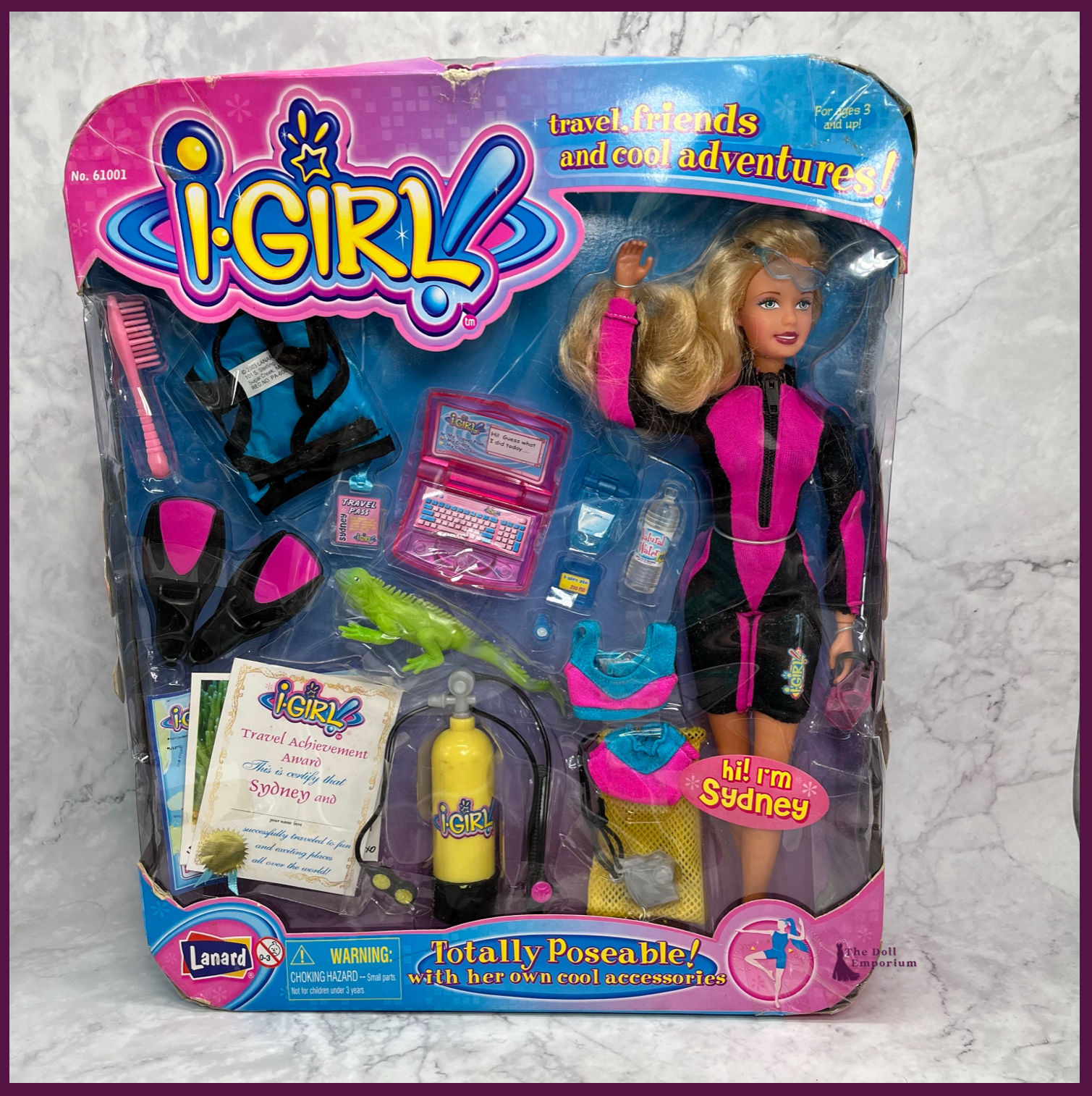 Lanard (2001) - i-GIRL - Scuba Sydney Doll, New In Damaged Box #61001