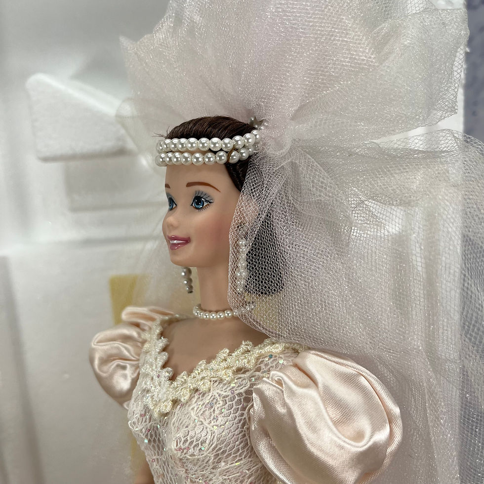 Thumbnail: Barbie (1997) Porcelain Wedding Flower Series: 'Blushing Orchid Bride' Doll