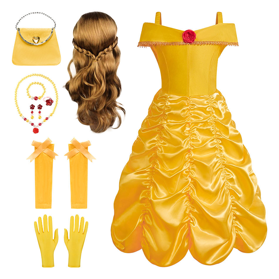 Teens Christmas Party Beauty Queen Costume Baby Girl Halloween Belle Princess Dr
