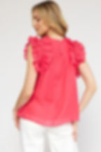 Thumbnail: Coral Reef Ruffle Shoulder Top