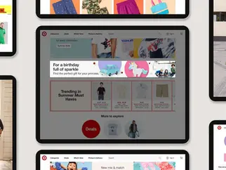 Target Roundel closeup showing a sponsored retail media ad.