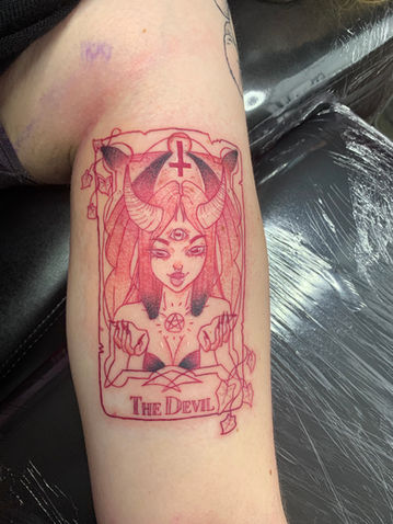 devil tarot card tattoo