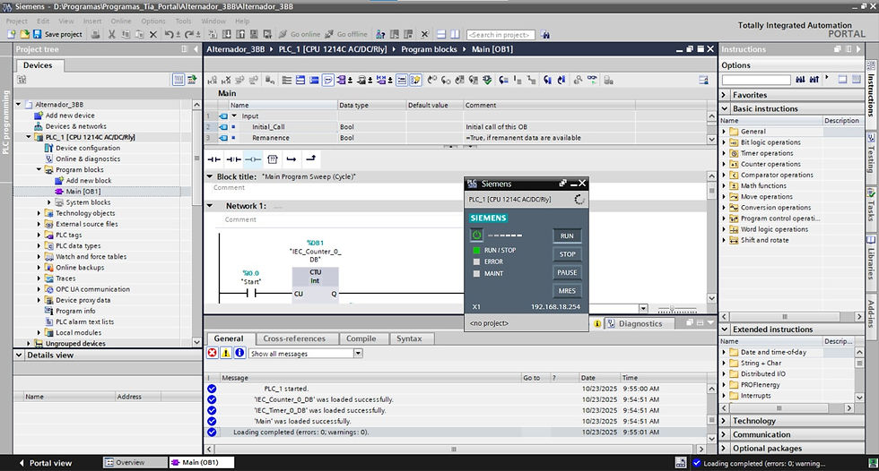 Control automatizado con Siemens