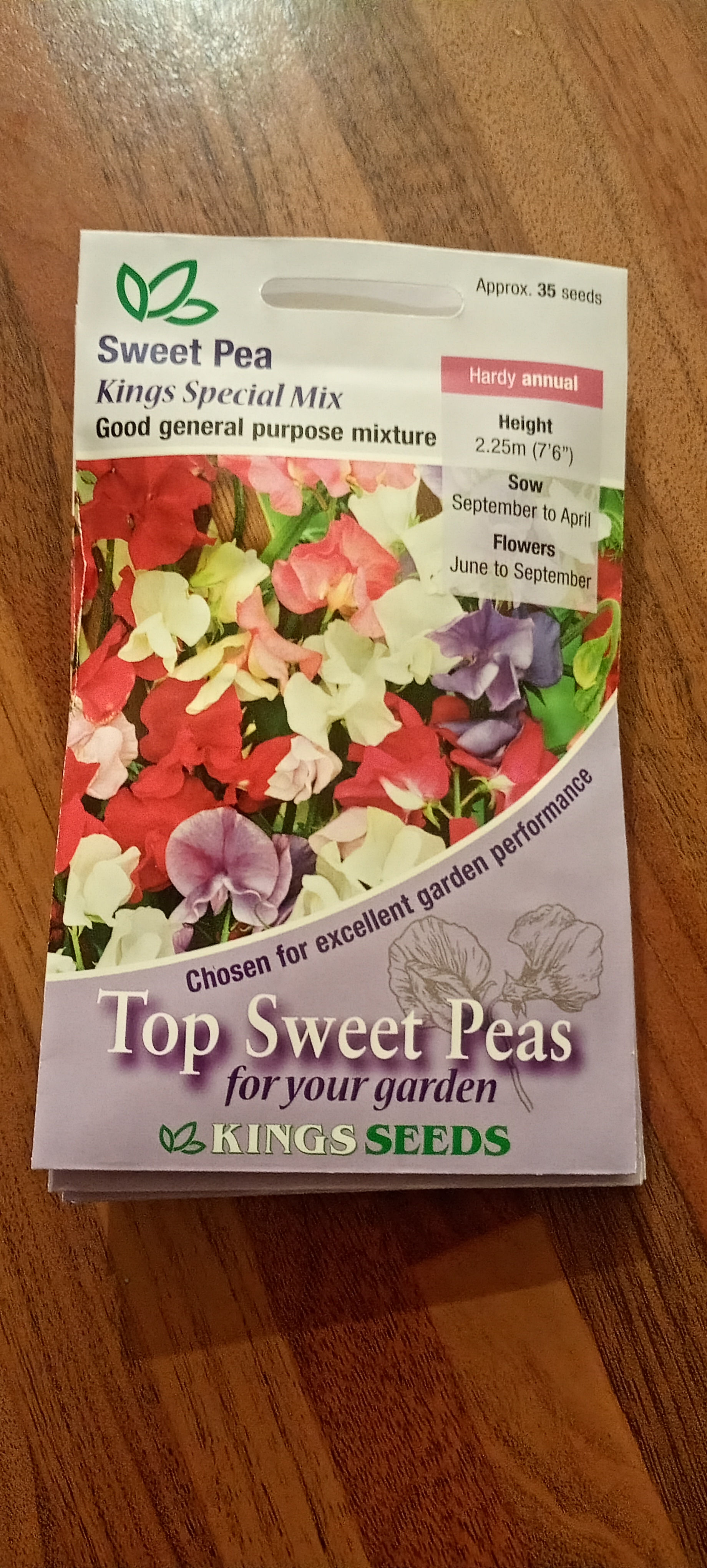 Kings Sweet Pea mix approx 35 seeds