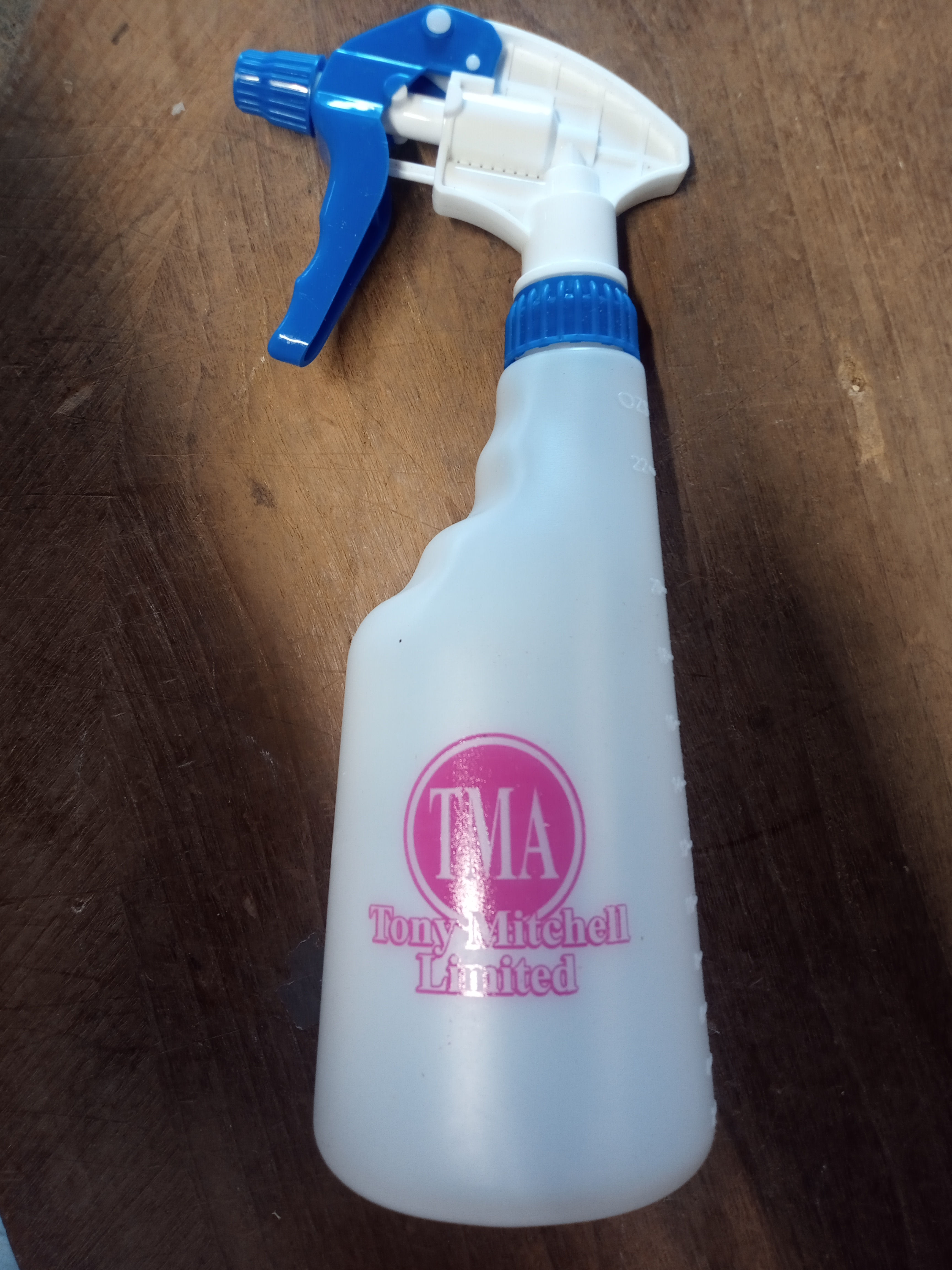 TMA Tiny Matched Market white spray bottle