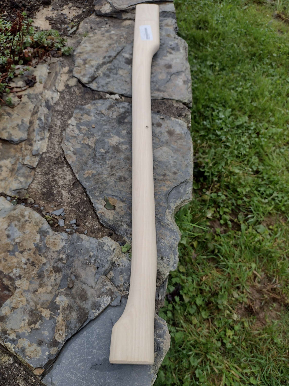 Unfinished bass guitar neck resting on rocks