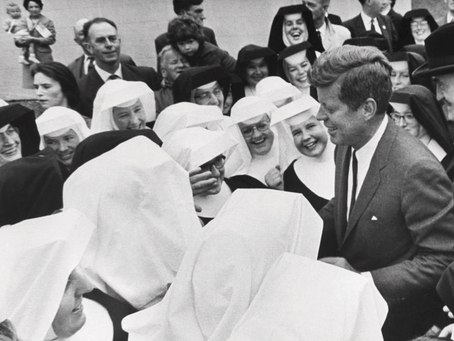 President Kennedy Visits Irish Convent