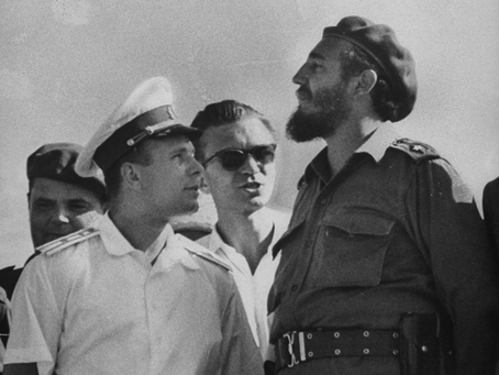 Castro Appears with Soviet Astronaut Gagarin at Revolutionary Rally