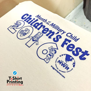 custom t shirt for Month of the Military Child Children’s Fest 2016 event supporting military families