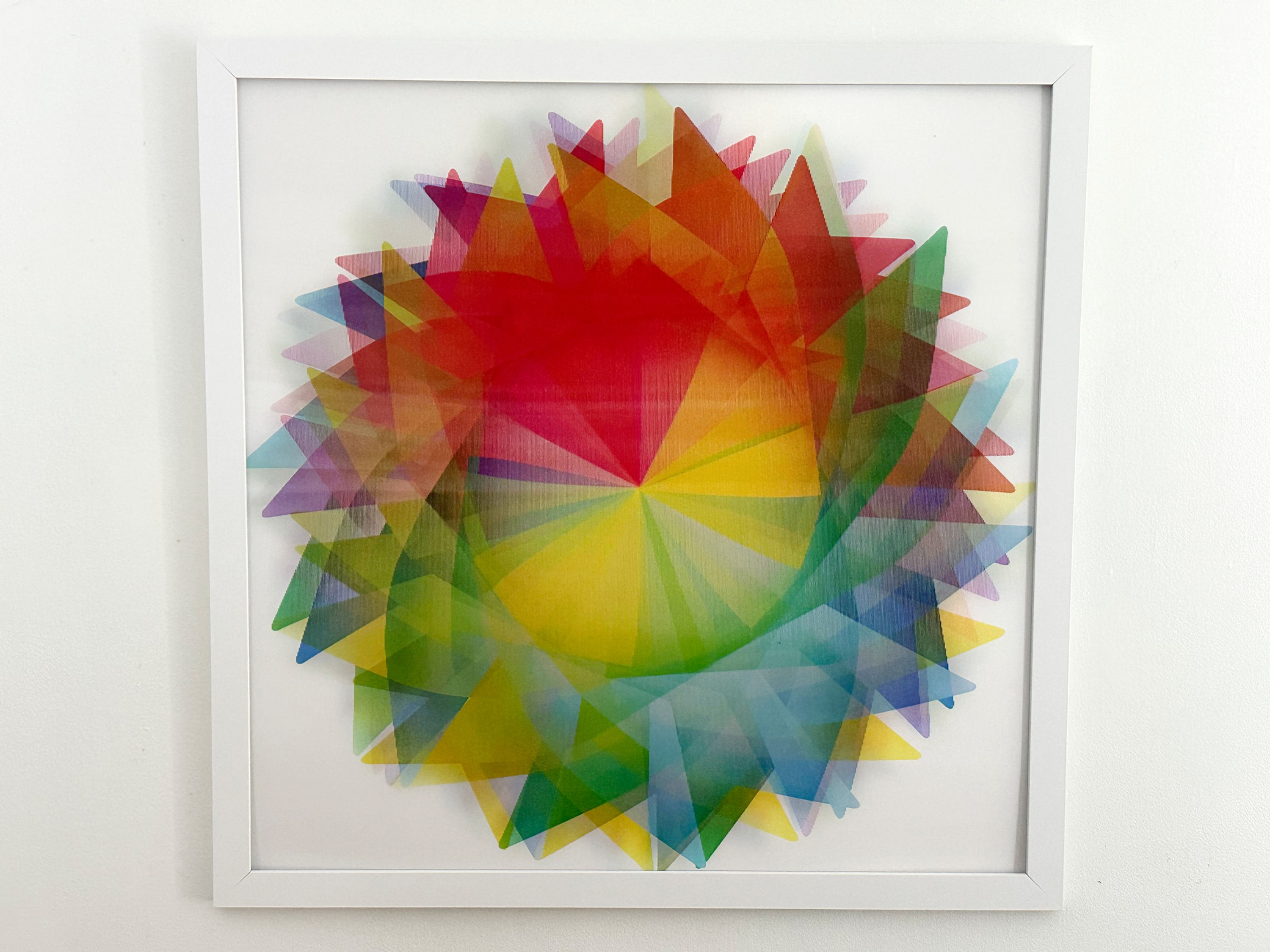 Lenticular Print "Pinwheel" 30x30" Framed