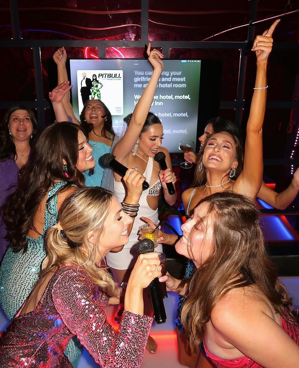 Good Fortune St. Pete sushi speakeasy with DJ and karaoke room, great for bachelorette groups