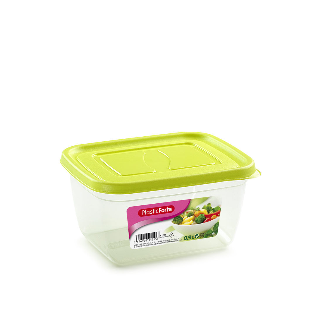 Hermetic food container modern 0.9 Lt transparent