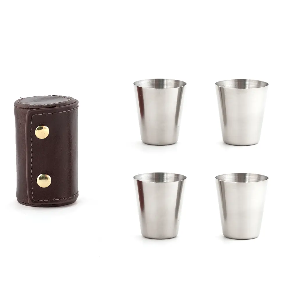 Thumbnail: Shot Glasses with Leather Case