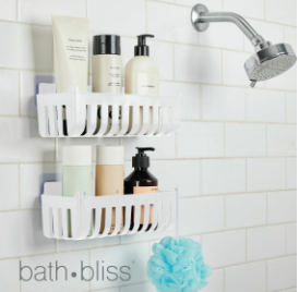 Adhesive 2 Tier Shower Caddie Basket