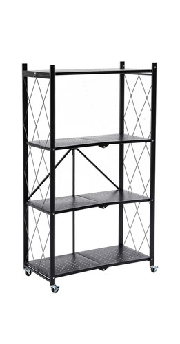 4-Tier Foldable Metal Storage Shelving Unit
