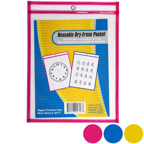 Dry Erase Pocket Reusable
