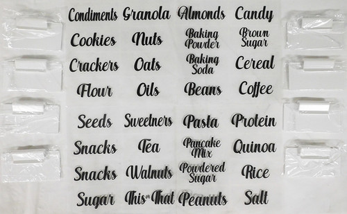Pantry ABS Bin Tags with Labels