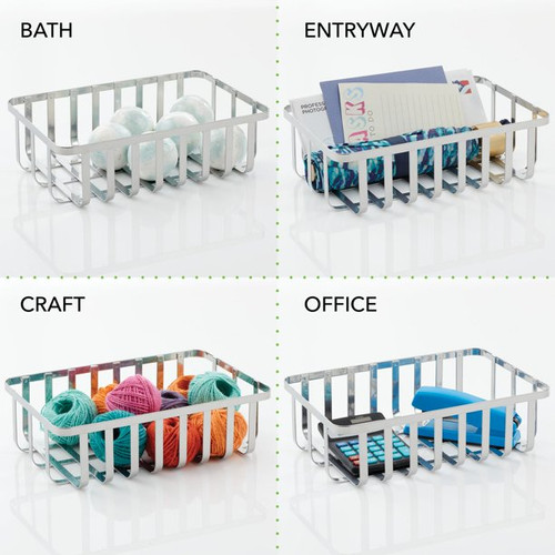 3 Pk. Chrome Baskets