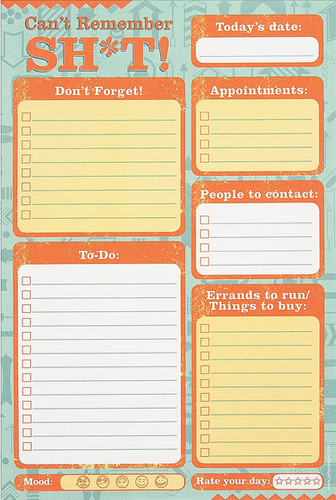 Can't Remember Note Pad