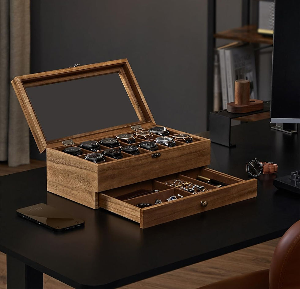 Thumbnail: 2 Tier Wooden Watch Box