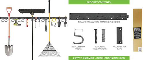 Wall-Mount Tool Organiser- 20 Hook