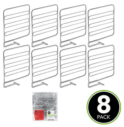 Shelf Divider Set 8 Pack Chrome