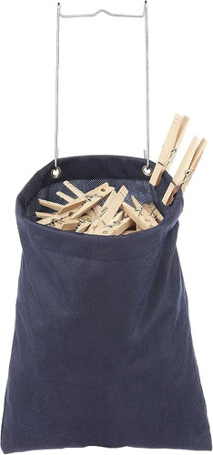 Hanging Clothespin Bag Navy
