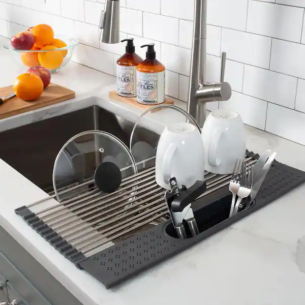 SS Fold up Over Sink Drying Rack sort your stuff