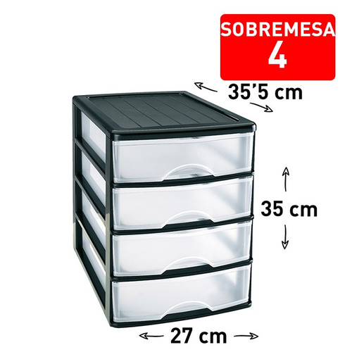 Desktop Storage Unit 4 Drawer