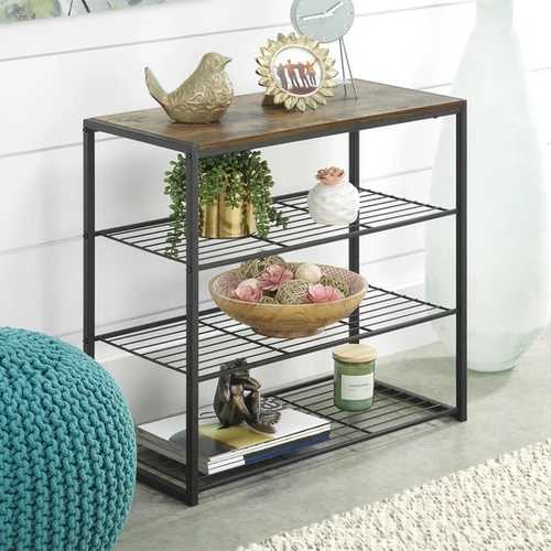 Modern Industrial 4-Tier Storage Shelf
