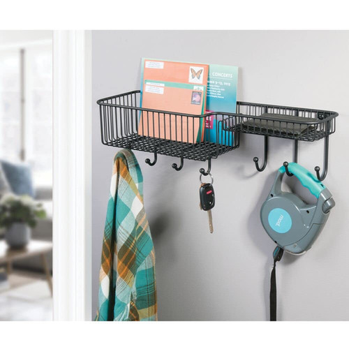 Entryway Rack with 7 Hooks Bronze