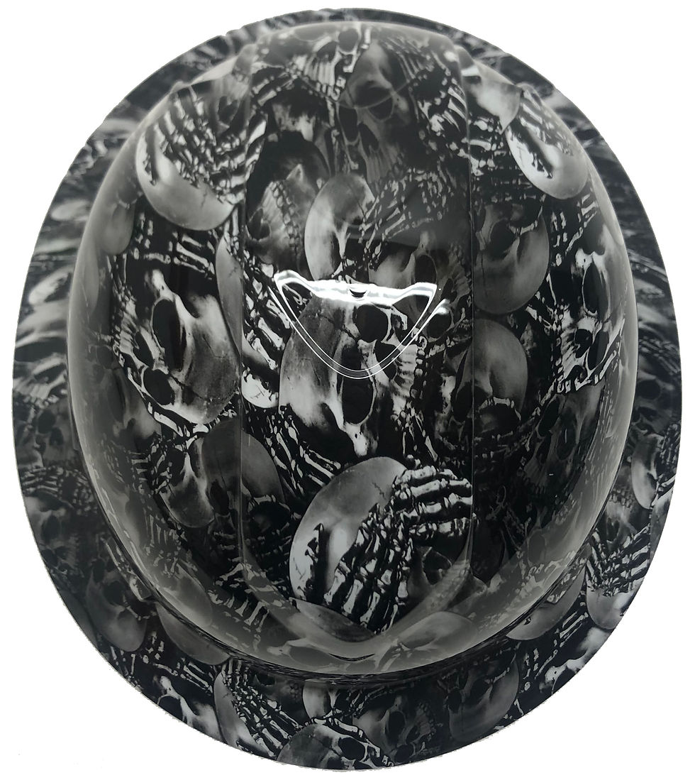Thumbnail: White No Evil Skeletons High Gloss Ridgeline Full Brim