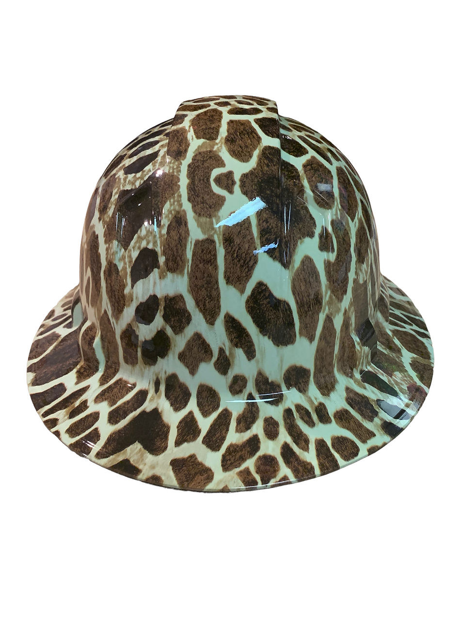 Thumbnail: Custom Hydro Dipped Giraffe Ridgeline Full Brim Hard Hat