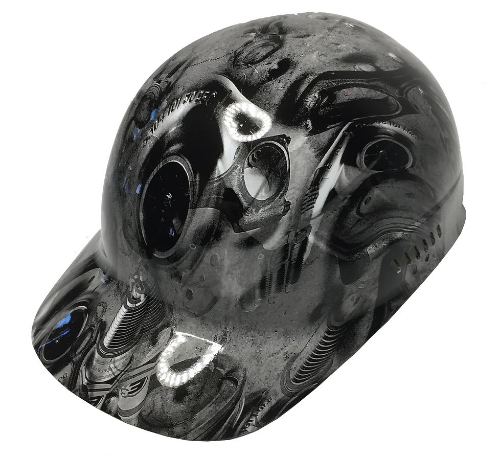 Thumbnail: White Turbos & Pistons Bump Cap High Gloss