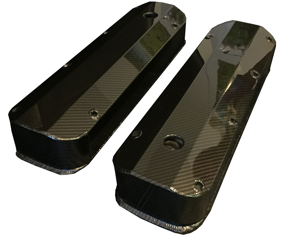 Big Block Ford Valve Covers Holley 890007 Hydro Dipped Carbon Fiber