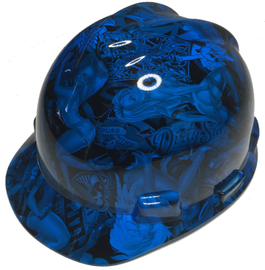 Thumbnail: Oriental Blue Naughty Boy MSA V-Gard Cap Style High Gloss