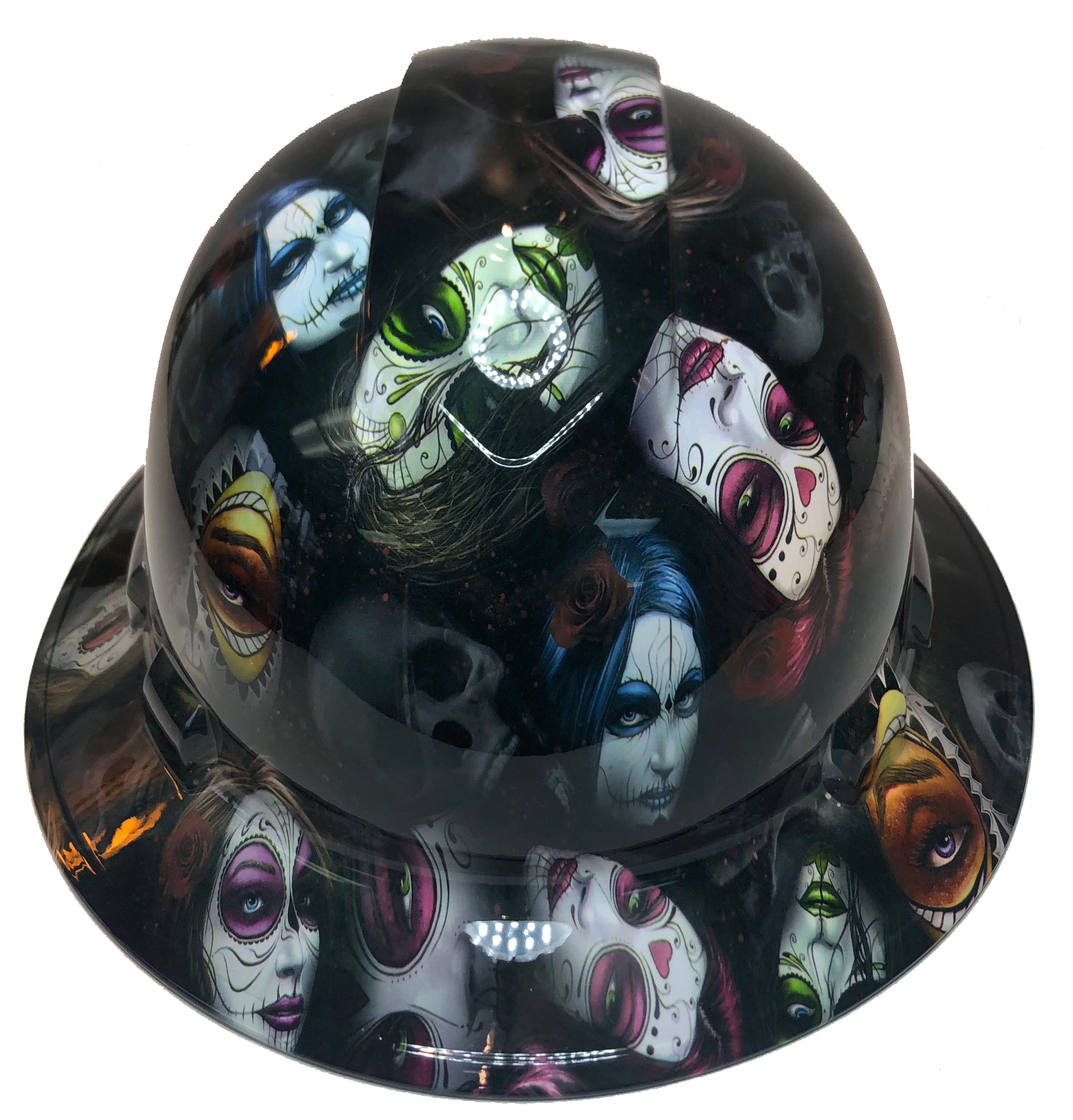 Day Of The Dead Sugar Skulls High Gloss Ridgeline Full Brim