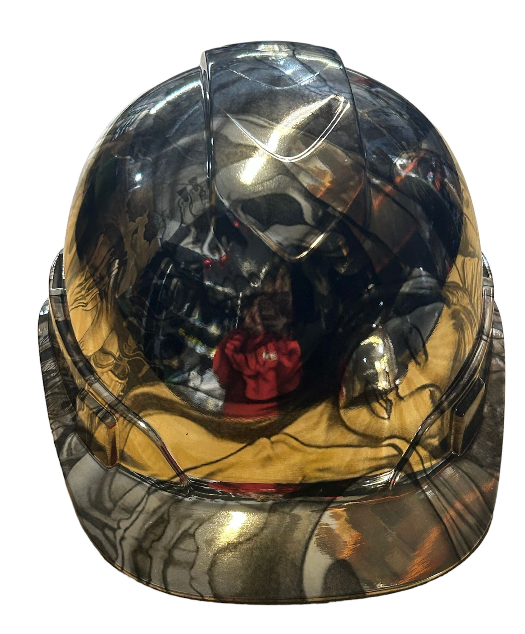 Hard Hat Ridgeline Cap Style Custom Chrome Ace of Skulls