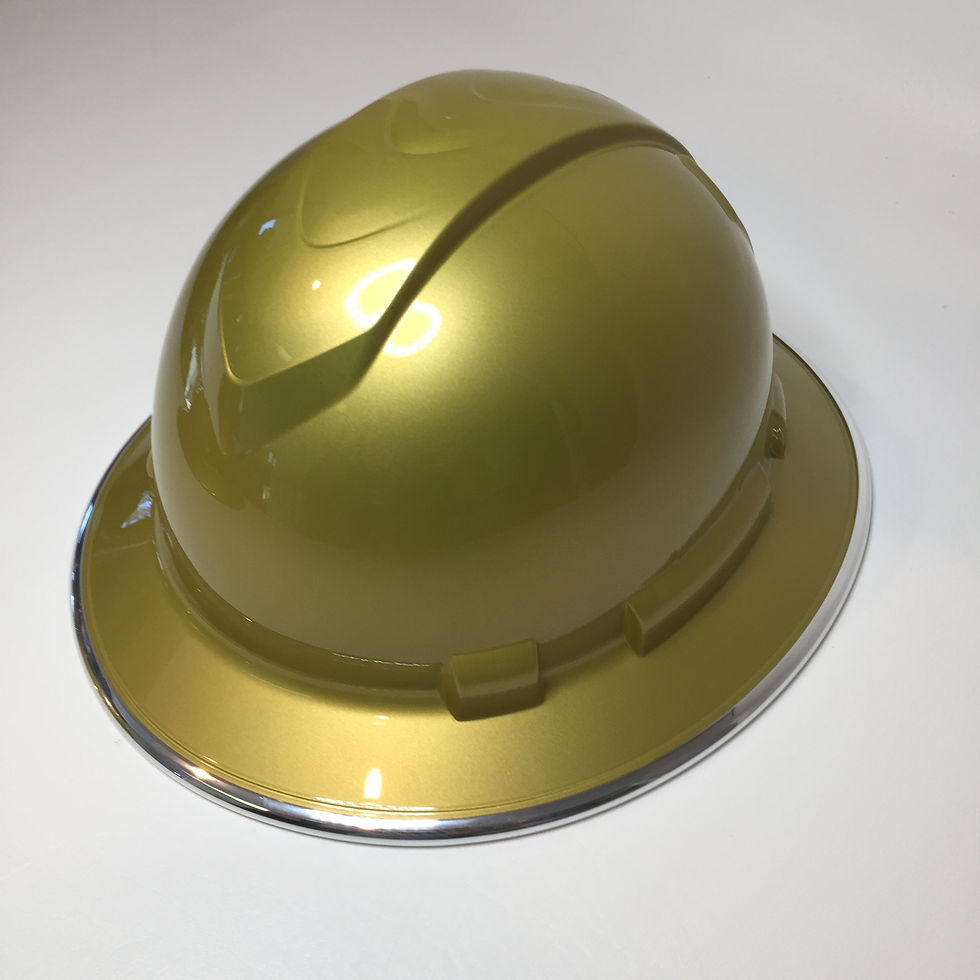 Thumbnail: Full Brim Gold Metalic with Chrome EdgeGuard