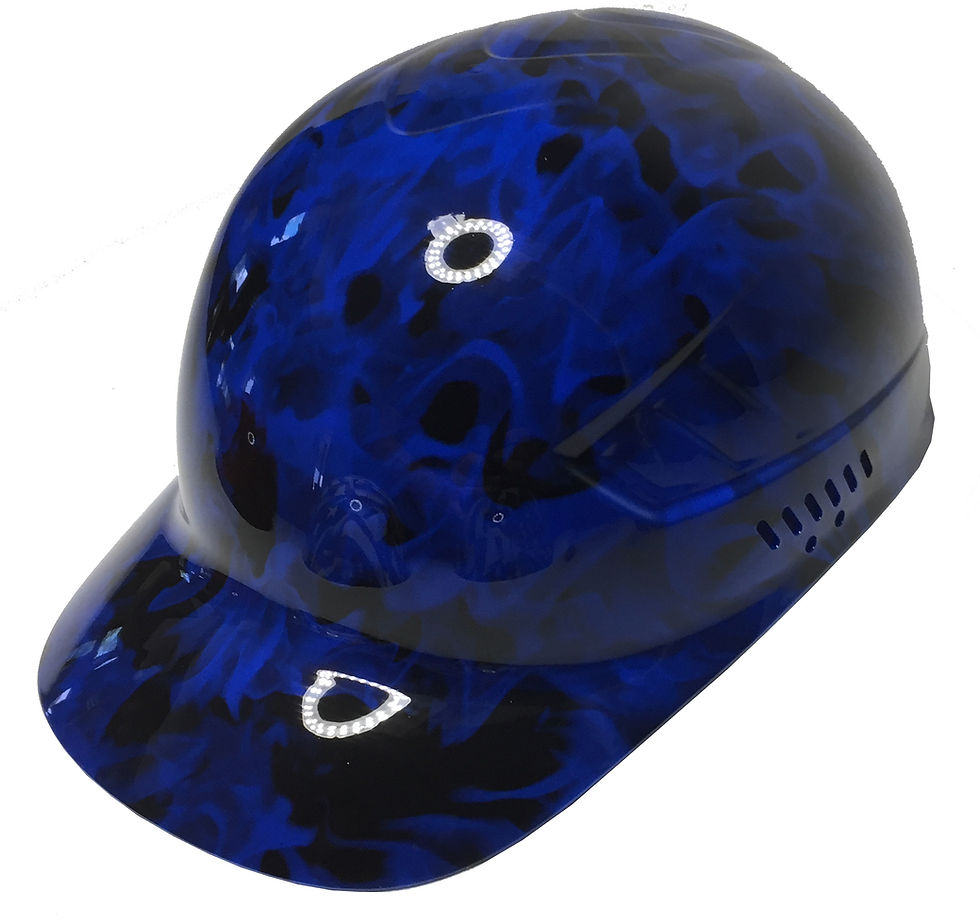Thumbnail: Blue Flames Bump Cap High Gloss