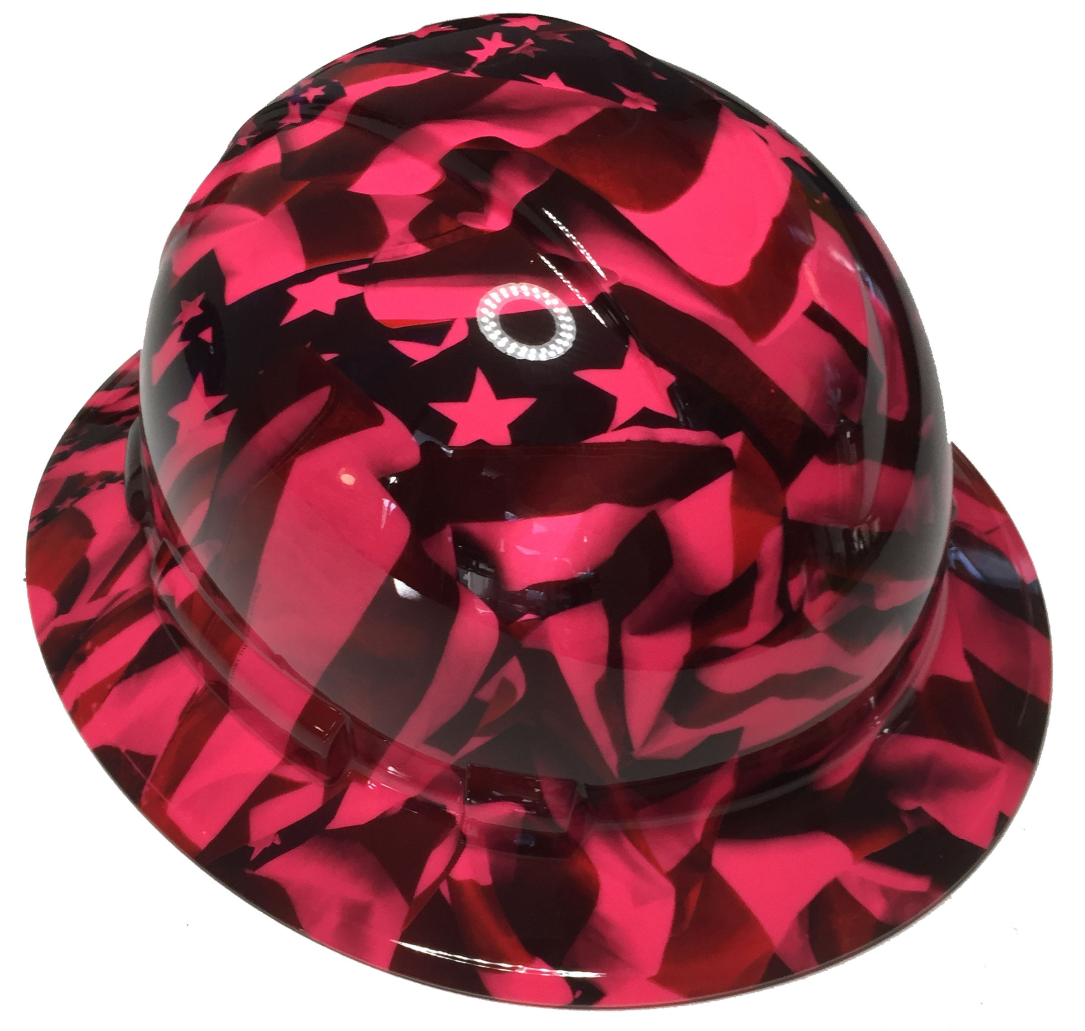Ridgeline Full Brim Pink American Flags High Gloss