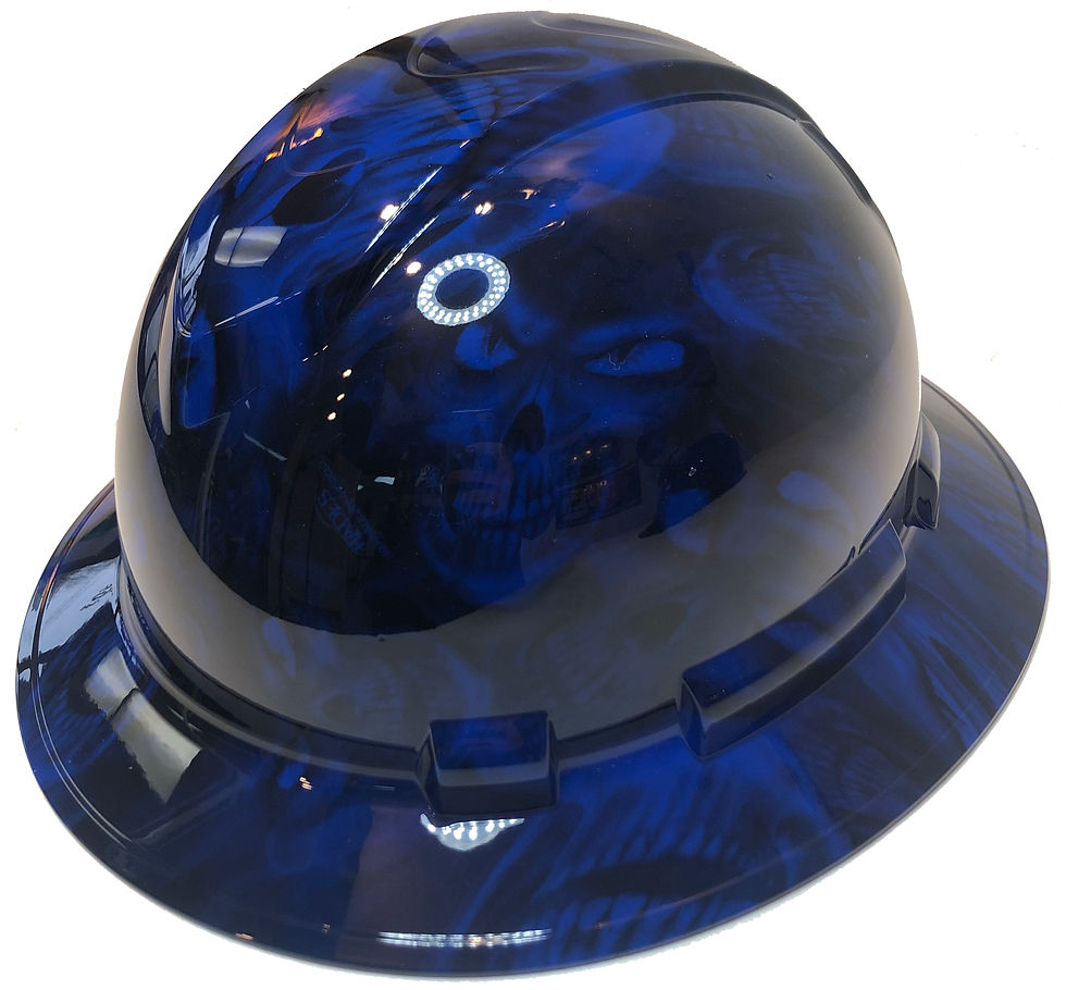 Thumbnail: Blue Hades Skulls High Gloss Ridgeline Full Brim