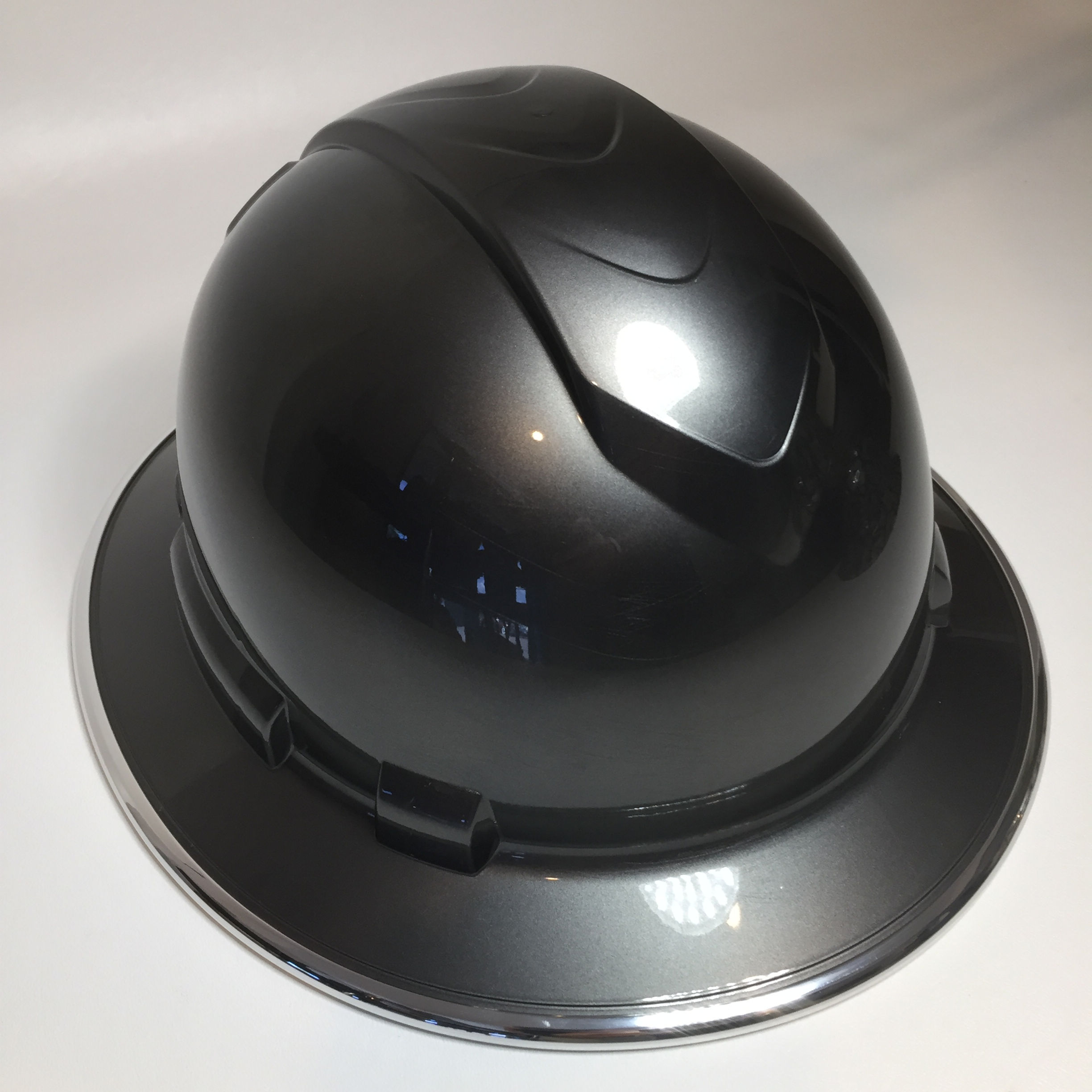 Full Brim Metalic Graphite with Chrome EdgeGuard