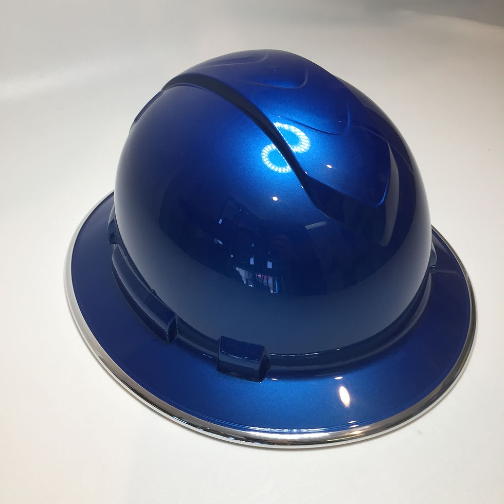 Full Brim Speedway Blue with Chrome EdgeGuard