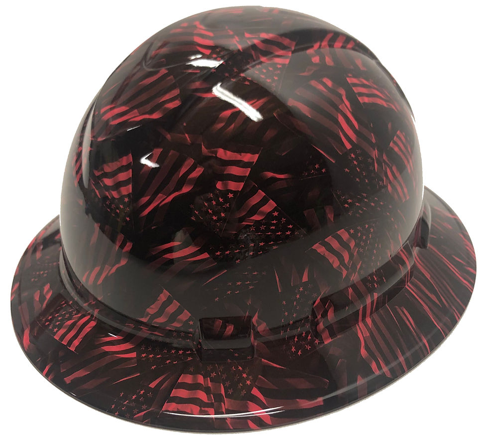 Thumbnail: Custom Hydro Dipped Pink Negative American Flag Ridgeline Full Brim
