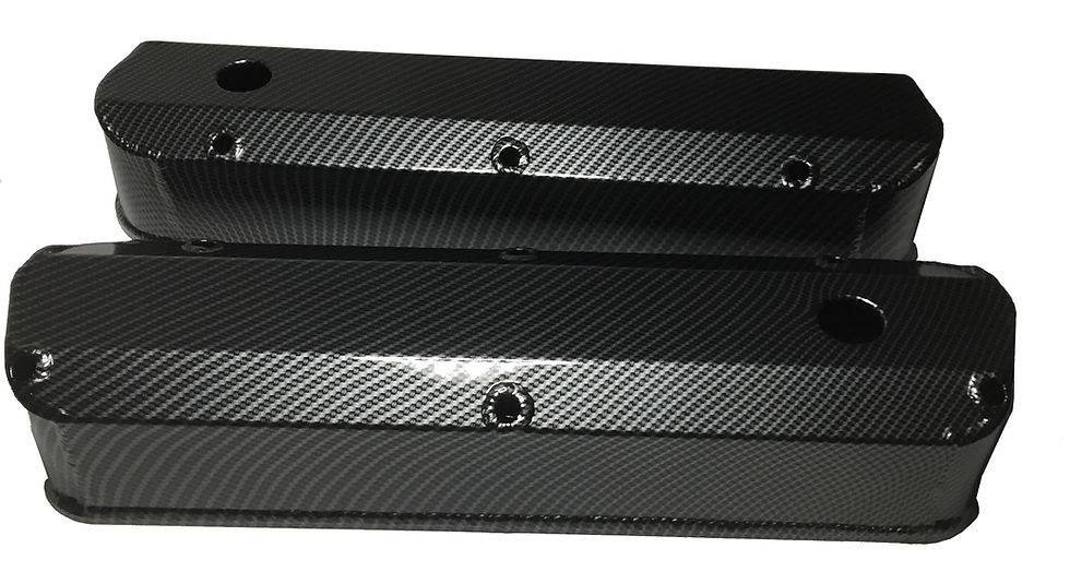 Thumbnail: Small Block Ford 221-351W Hydro Dipped Carbon Fiber Valve Cover Mr. Gasket 6843G