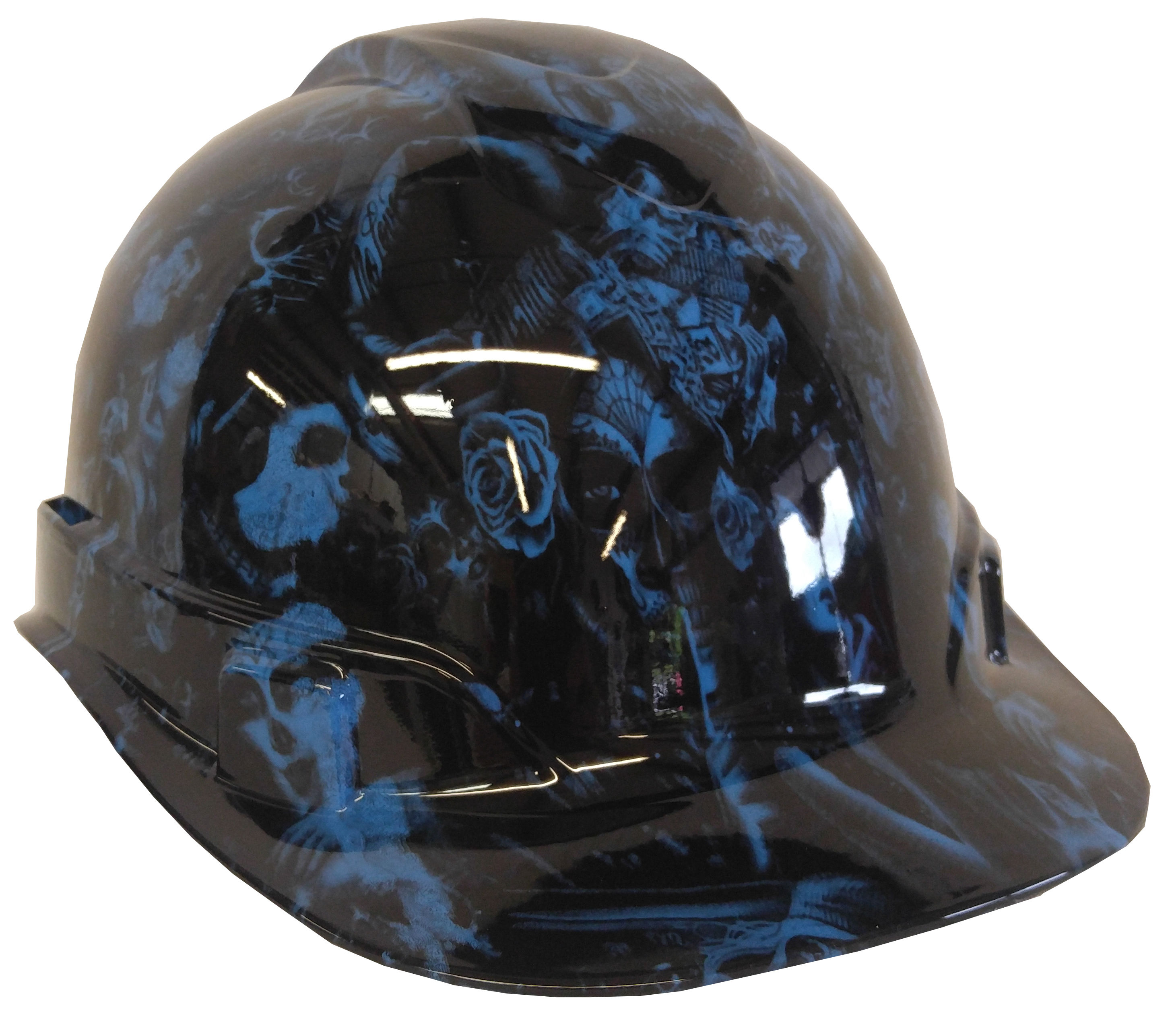 Light Blue Chicana Style Hard Hat