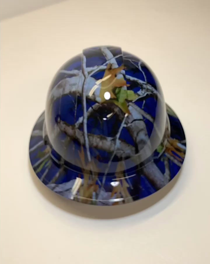 Thumbnail: Dark Blue Vista Camo Full Brim Hard Hat